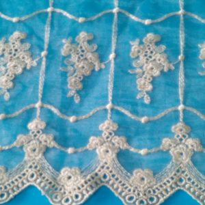 PIZZO IN ORGANZA NOCCIOLA CM.19