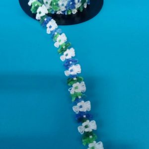 PASSAMANERIA FIORELLINO BIANCO/VERDE/AZZURRO CM.1 ART.18 BVA