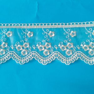 PIZZO IN ORGANZA NOCCIOLA CM.10 ART.44 NC