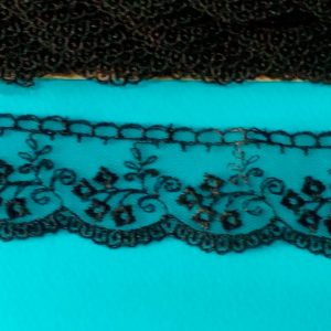 PIZZO IN TULLE NERO CM.3.5 ART.68 NR