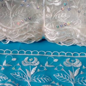 PIZZO IN TULLE CM.11 CON PAILLETTES ATR.54 PN