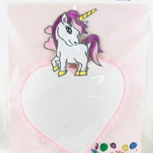 COCCARDA UNICORNO ROSA CF.1PZ